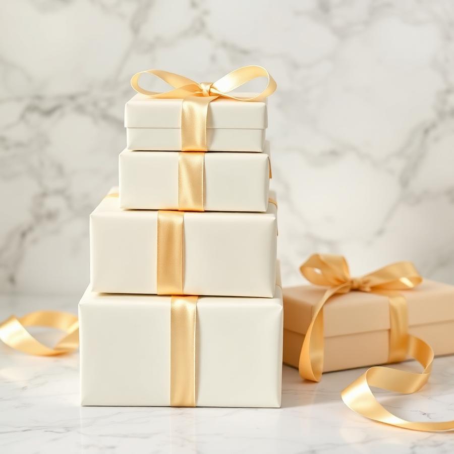 Stacked gift boxes